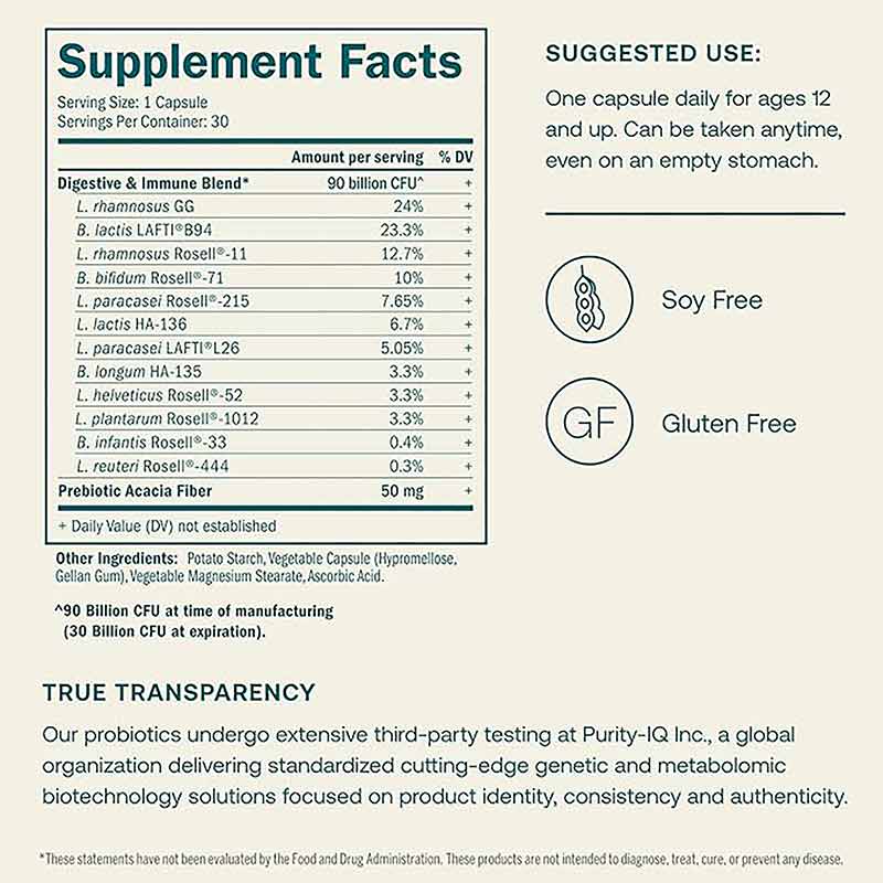 One Daily Probiotic, 30 Veg Capsules, by True Grace, image #2