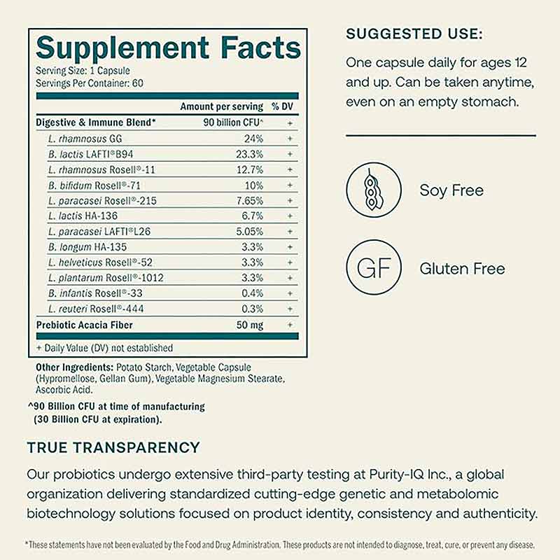 One Daily Probiotic, 60 Veg Capsules, by True Grace, image #3