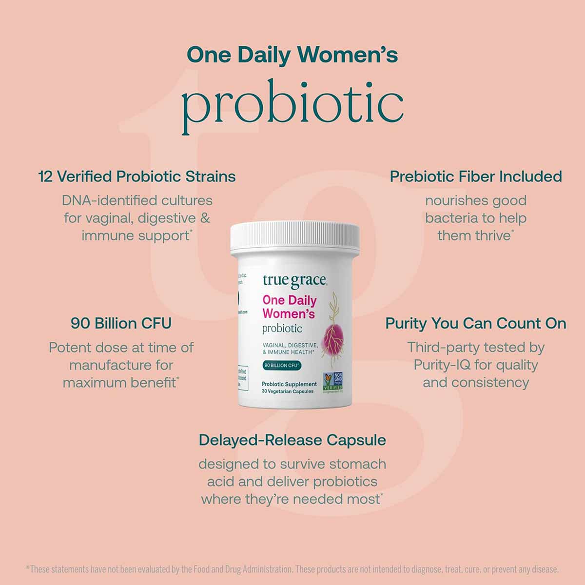 One Daily Women's Probiotic, by True Grace