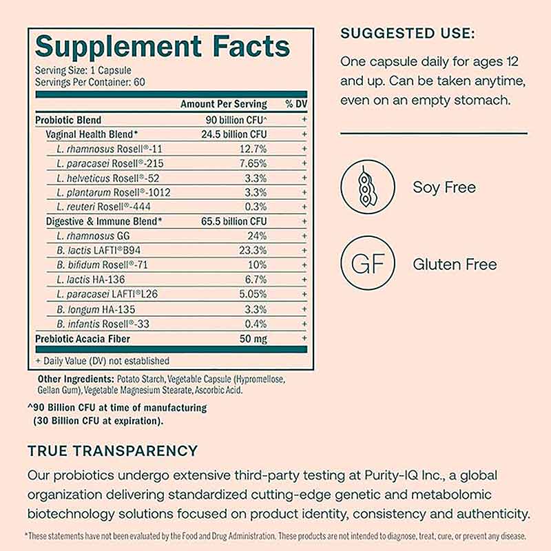 One Daily Women's Probiotic, 60 Veg Capsules, by True Grace, image #5