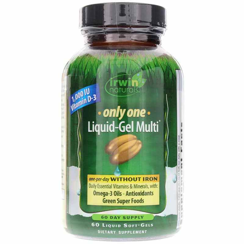 Only One Liquid-Gel Multi without Iron, by Irwin Naturals