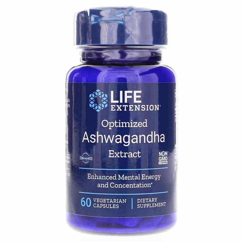Optimized Ashwagandha Extract, 60 Veg Capsules, by Life Extension