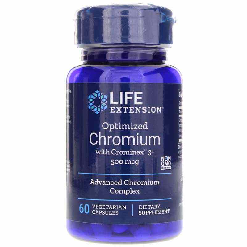 Optimized Chromium with Crominex 3+ 500 Mcg, by Life Extension