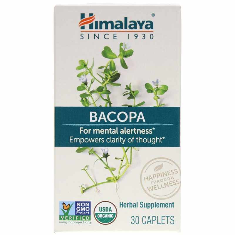 Organic Bacopa, 30 Caplets, by Himalaya