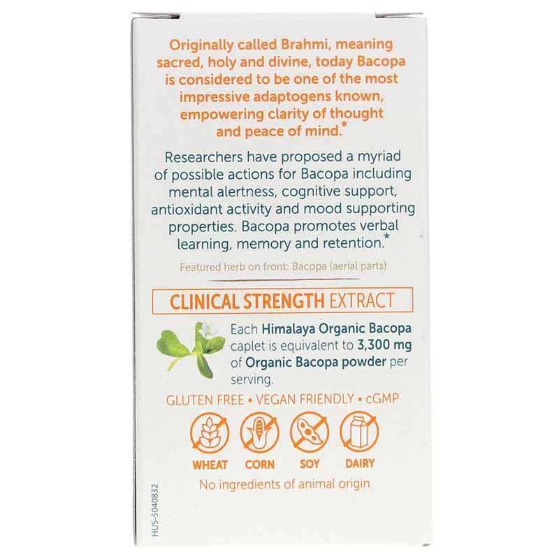 Organic Bacopa, 60 Caplets, by Himalaya, image #3