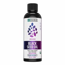 Organic Black Seed Oil, 8 Oz, by Zhou Nutrition