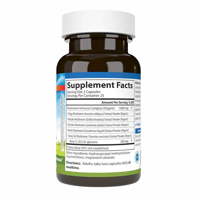 Organic Blend Mushroom Immune, 50 Capsules, by Carlson Labs, image #2