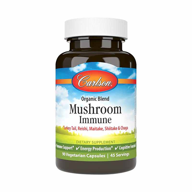 Organic Blend Mushroom Immune, 90 Capsules, by Carlson Labs
