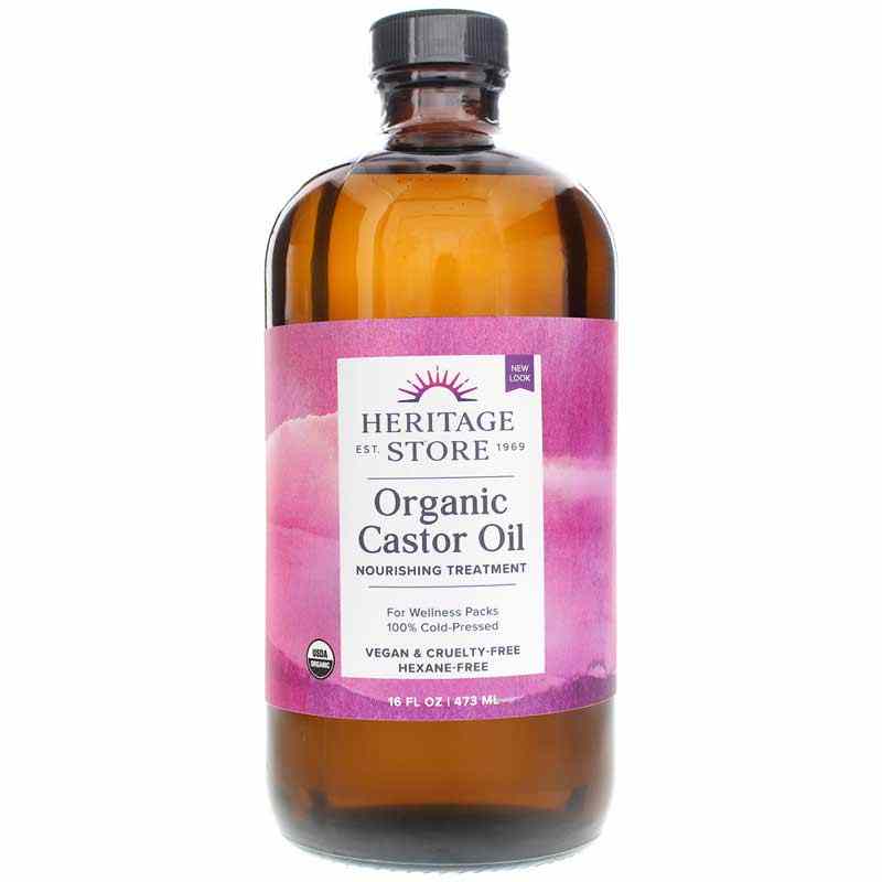 Organic Castor Oil, 16 Oz, by Heritage Store