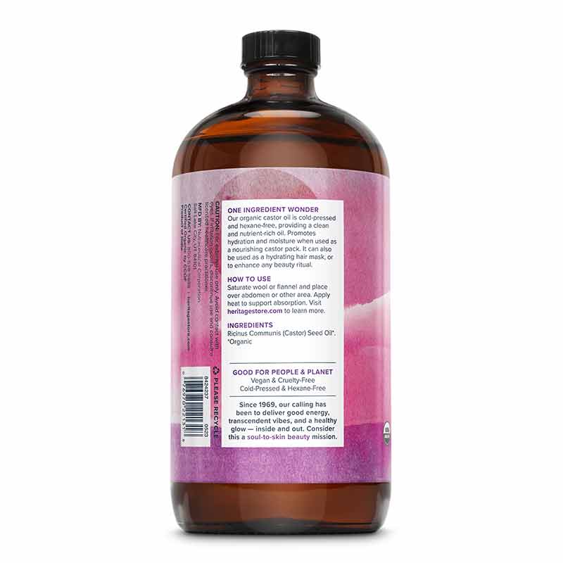 Organic Castor Oil, 32 Oz, by Heritage Store, image #2