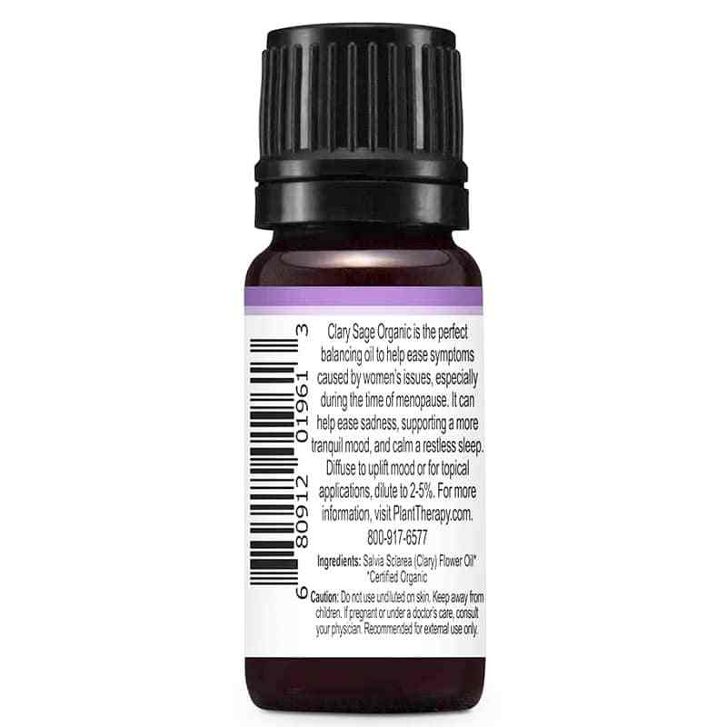 Organic Clary Sage Essential Oil, .33 Oz, by Plant Therapy, image #2