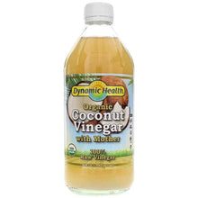 Organic Coconut Vinegar with Mother 100% Raw Vinegar, 16 Oz, by Dynamic Health
