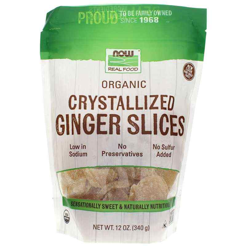 Organic Crystallized Ginger Slices, by NOW Foods