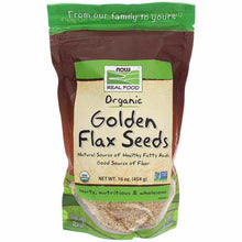 Organic Golden Flax Seeds, 16 Oz, by NOW Foods