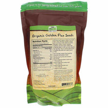 Organic Golden Flax Seeds, 16 Oz, by NOW Foods, image #2