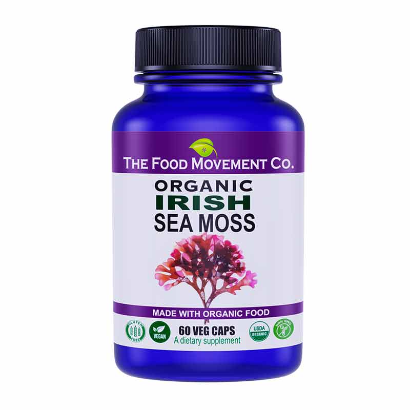 Organic Irish Sea Moss, 60 Veg Capsules, by The Food Movement