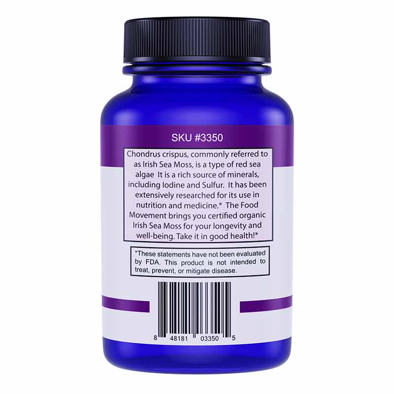 Organic Irish Sea Moss, 60 Veg Capsules, by The Food Movement, image #2