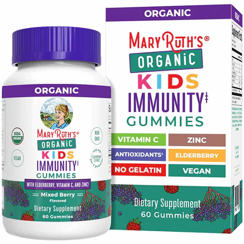 Organic Kids Immunity, 60 Gummies, by MaryRuth's Organics