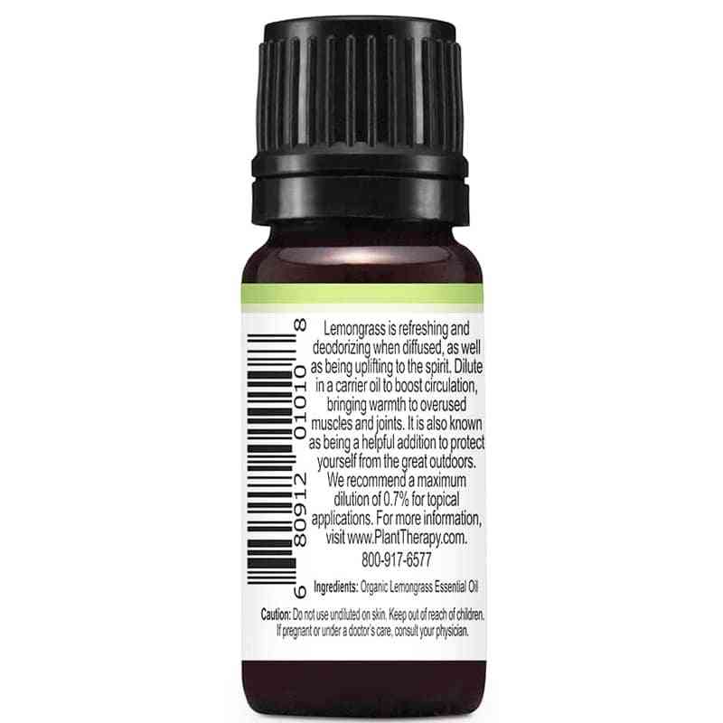 Organic Lemongrass Essential Oil, .33 Oz, by Plant Therapy, image #2