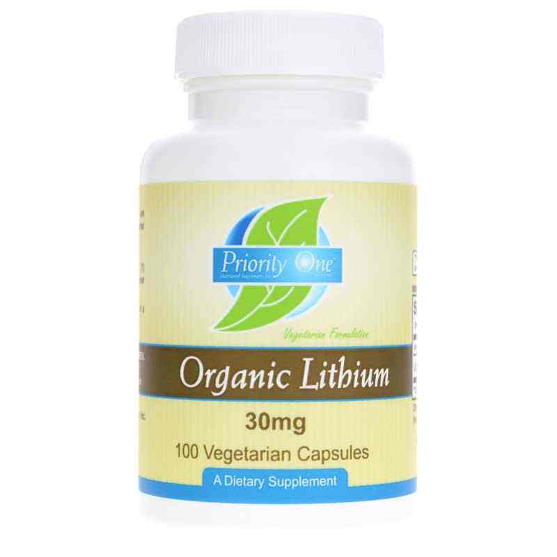 Organic Lithium (Orotate) 30 Mg, by Priority One
