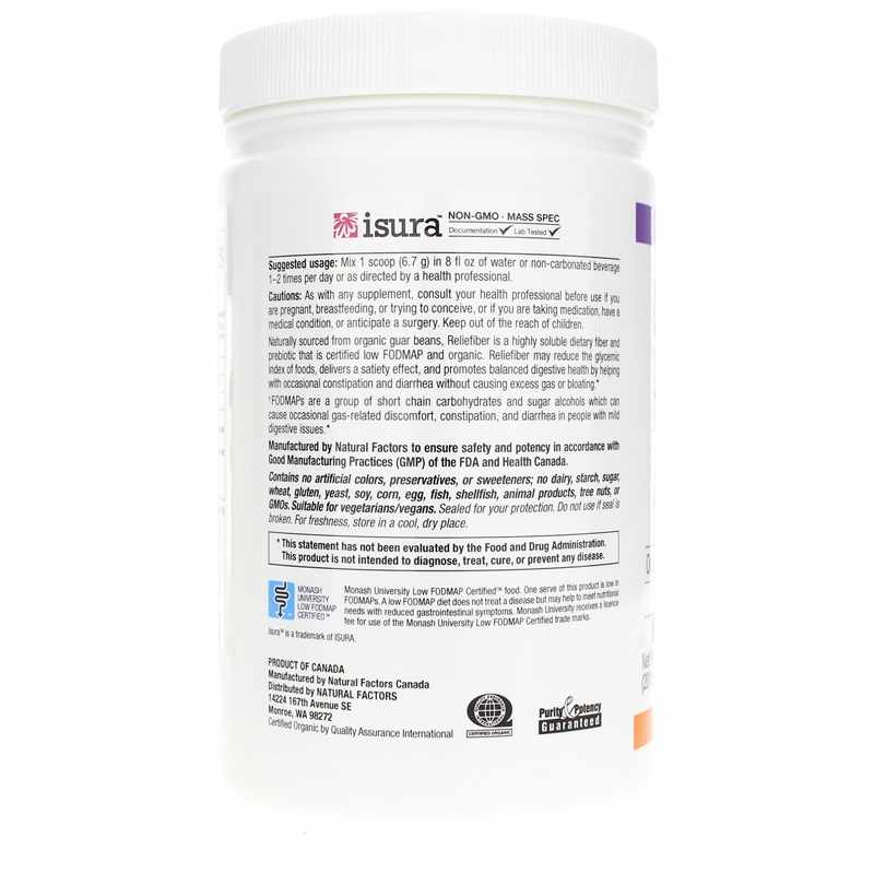 Organic Low FODMAP Reliefiber, Tropical, by Natural Factors, image #3