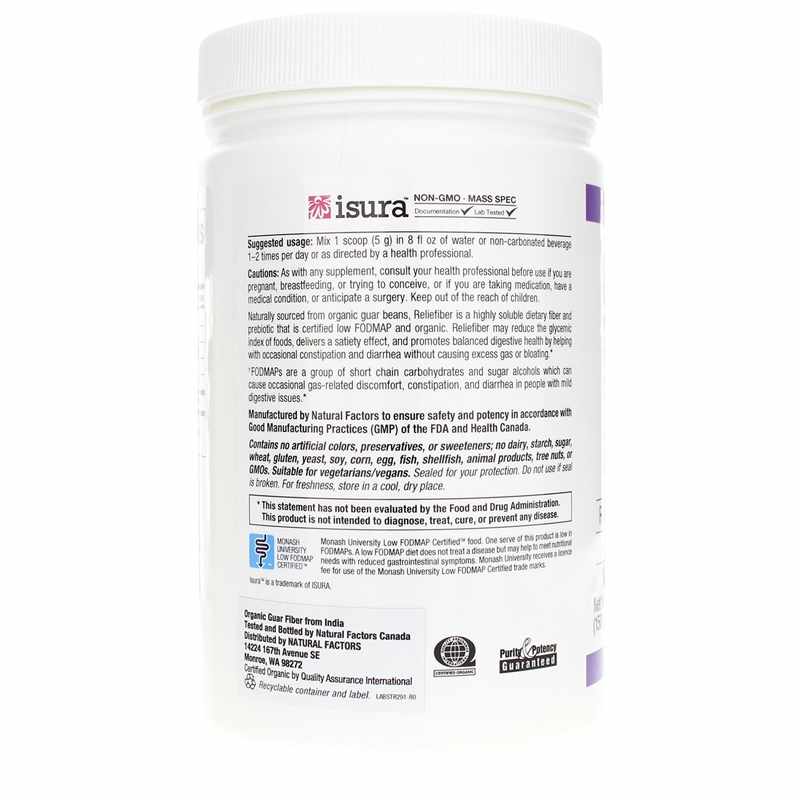 Organic Low FODMAP Reliefiber, Unflavored, by Natural Factors, image #3