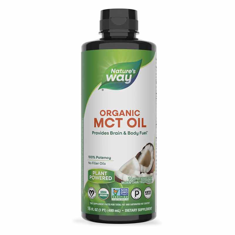 Organic MCT Oil from Coconut, 16 Oz, by Natures Way