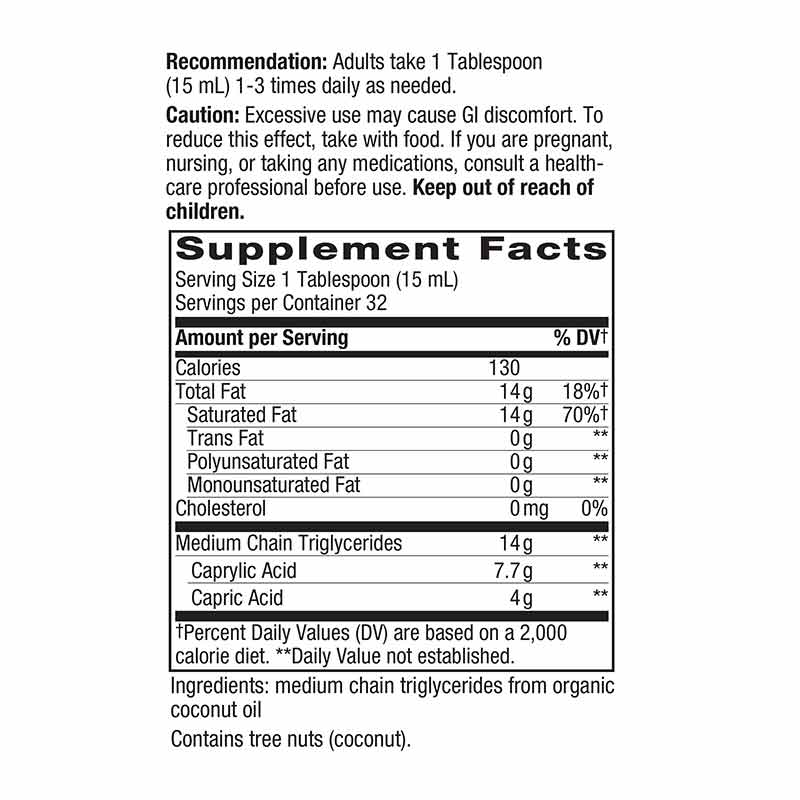 Organic MCT Oil from Coconut, 16 Oz, by Natures Way, image #2