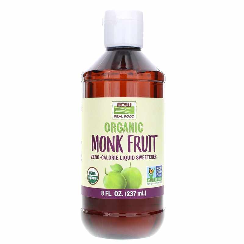 Organic Monk Fruit Liquid Sweetener, Original, 8 Oz, by NOW Foods