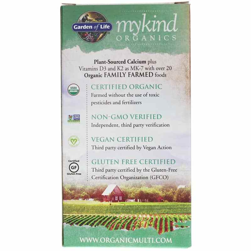 Organic Plant Calcium with Vegan D3, 90 Veg Tablets, by Garden of Life mykind Organics, image #3