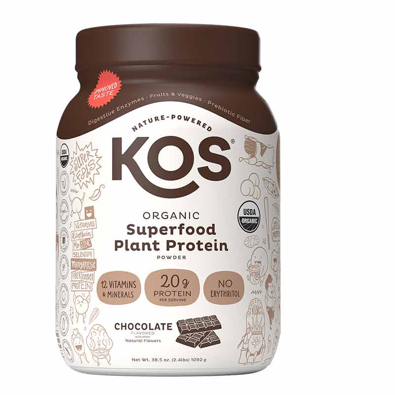 Organic Plant Protein Powder, by KOS