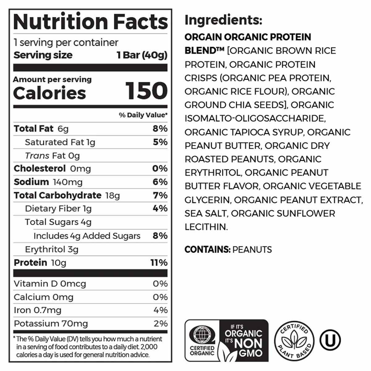 Organic Protein Snack Bar, by Orgain