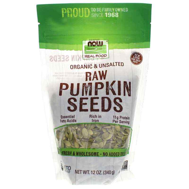Organic Pumpkin Seeds Unsalted, by NOW Foods