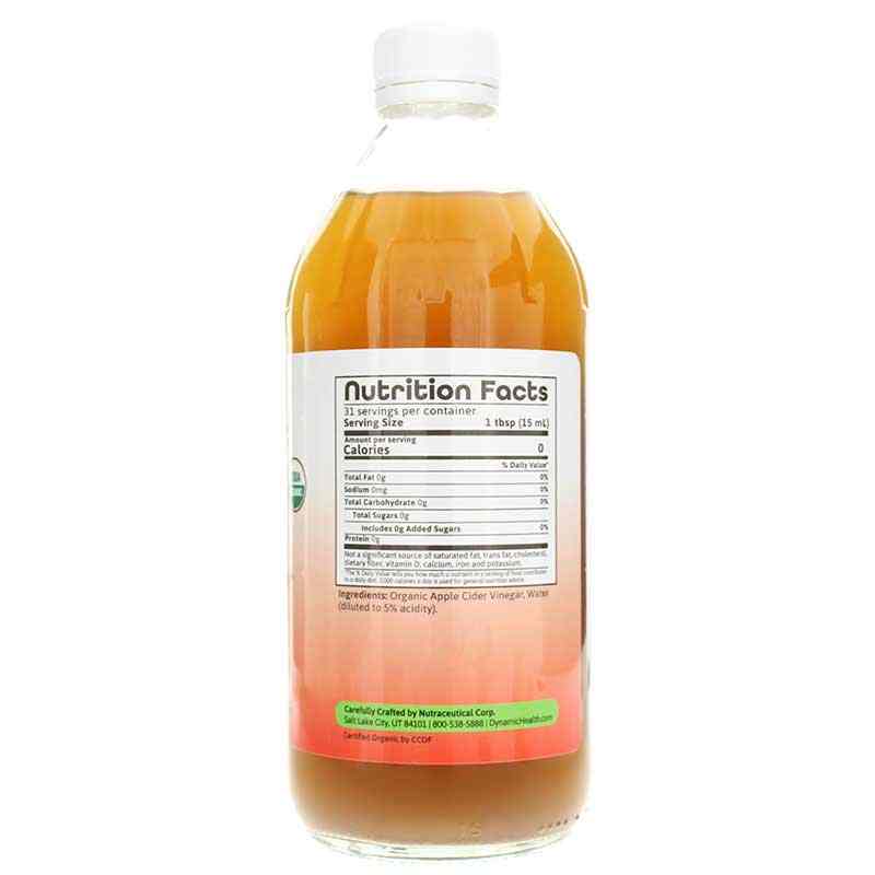 Organic Raw Apple Cider Vinegar with Mother, 16 Oz, by Dynamic Health, image #2