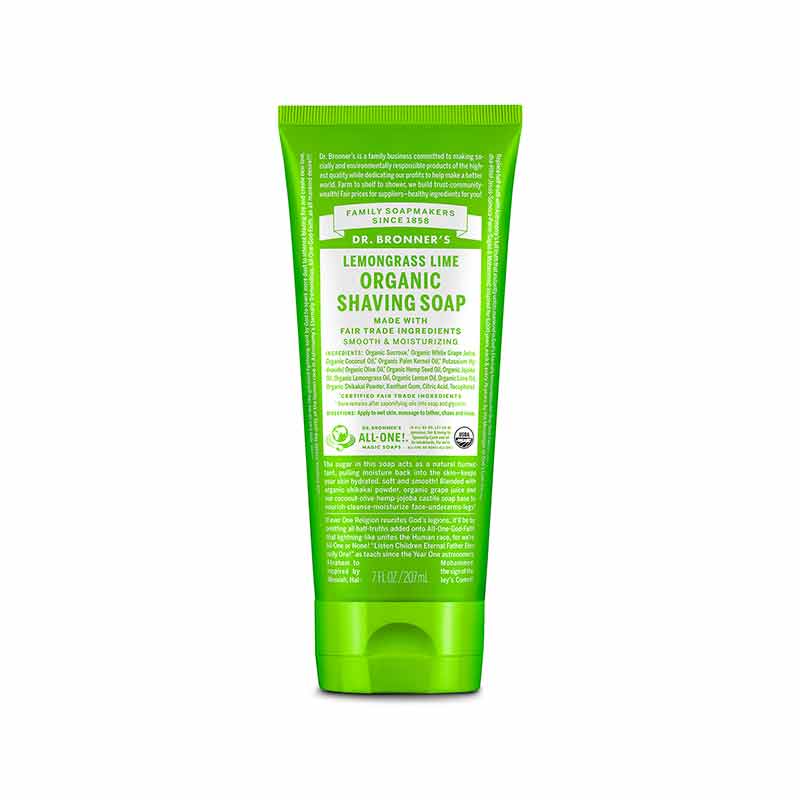 Organic Shaving Soap, Lemongrass Lime, by Dr. Bronner's Magic Soaps