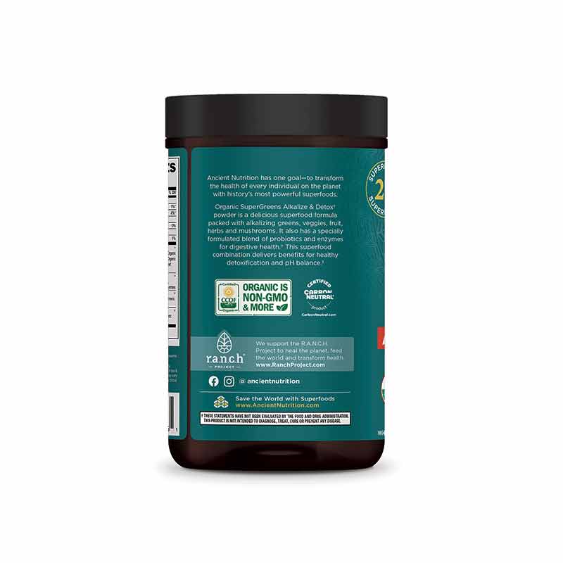 Organic Super Greens Alkalize & Detox Powder, 25 Servings, by Ancient Nutrition, image #4