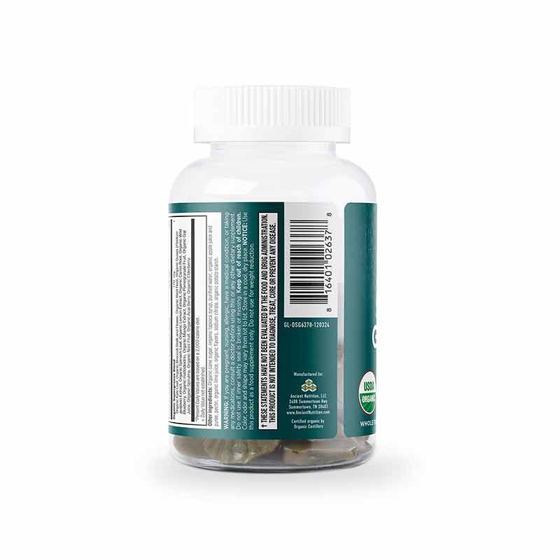 Organic Super Greens Gummy, Strawberry Watermelon, 100 Gummies, by Ancient Nutrition, image #4