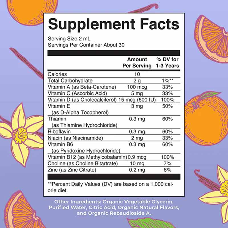 Organic Toddler Multivitamin Liquid Drops Iron Free, 2 Oz Liquid, by MaryRuth's Organics, image #2