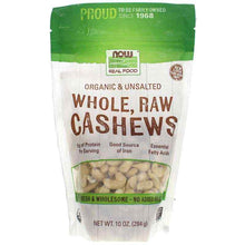 Organic Whole, Raw Cashews Unsalted, by NOW Foods