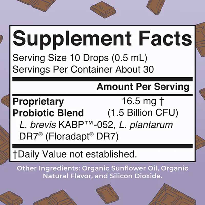 Organic Women's Precision Probiotic Stress & Cognition Drops, Chocolate, .5 Oz, by MaryRuth's Organics, image #2