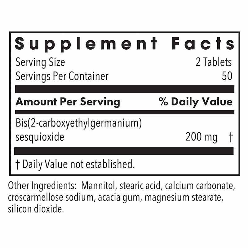 OrganoGermanium Tablets, by Allergy Research Group, image #2