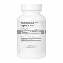 White supplement bottle with white cap displaying Supplement Facts label containing Vitamin D, Calcium, and Vitamin K informa