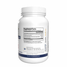 White supplement bottle with white cap containing 60 capsules, featuring Supplement Facts label and Regenerative Tissue Scien