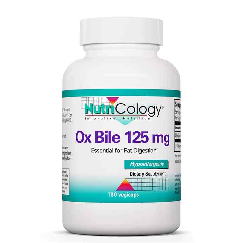 Ox Bile 125 Mg, by Nutricology