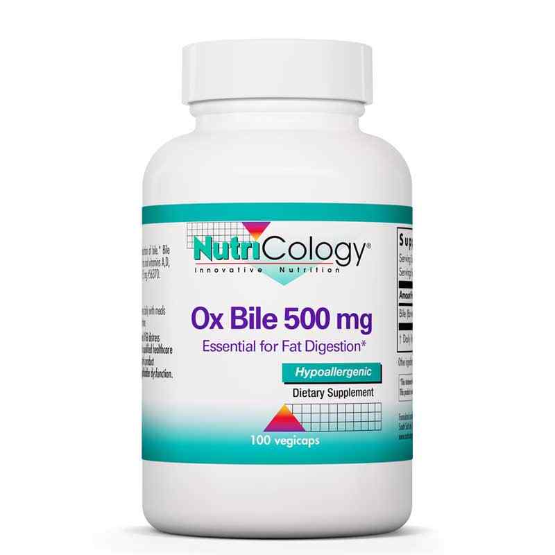 Ox Bile 500 Mg, by Nutricology