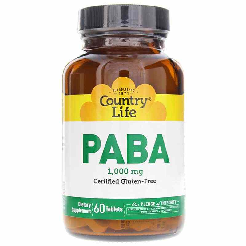Paba PABA 1000 Mg, Country Life – Natural Healthy Concepts
