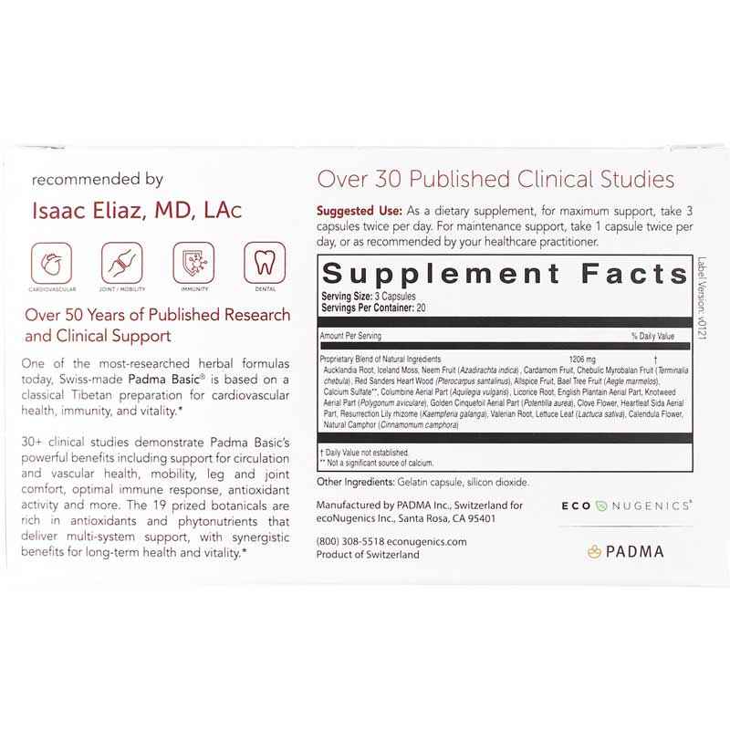 Padma Basic, 60 Capsules, by ecoNugenics, image #2