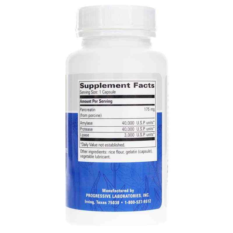 Pan 5X Raw Pancreas Enzyme, 90 Capsules, by Progressive Labs, image #2