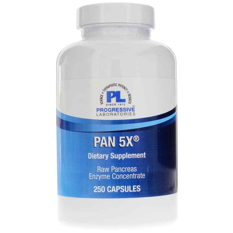 Pan 5X Raw Pancreas Enzyme, by Progressive Labs