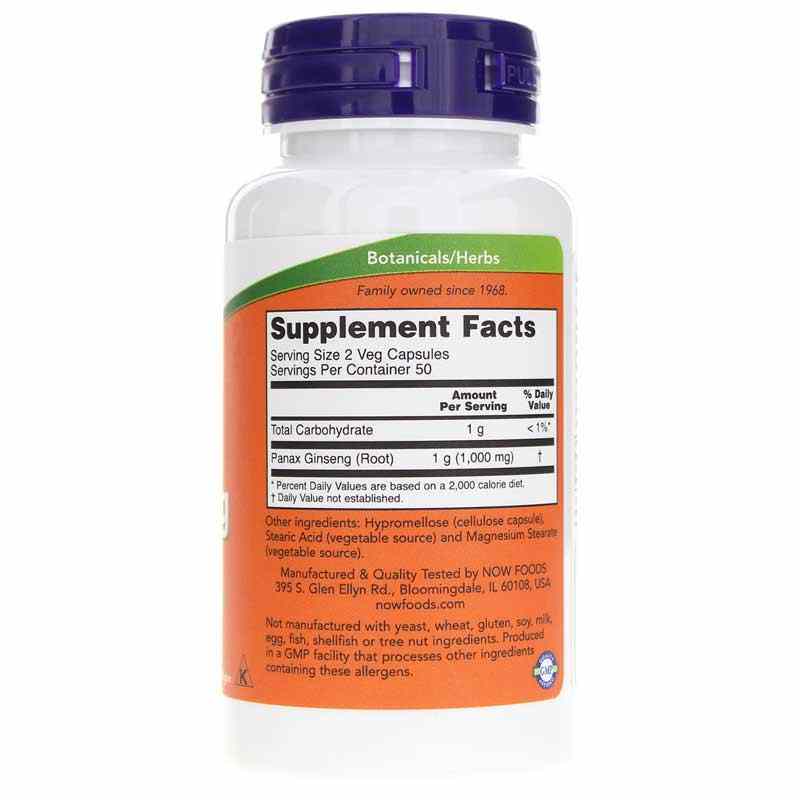 Panax Ginseng 500 Mg, 100 Capsules, by NOW Foods, image #2